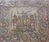 Museo Nacional de Arte Romano de Mérida (España), mosaico del auriga.