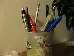 El vaso de los lápices.