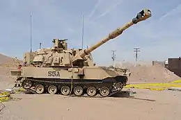 M109A7 155 mm SPH en pruebas en Yuma Proving Ground, Arizona