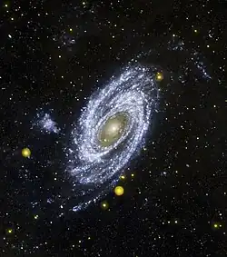 Imagen ultravioleta de M81 por el GALEX.