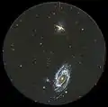Imagen ultravioleta de la galaxia de Bode (M81) y galaxia del Cigarro (M82) por el GALEX.
