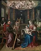 San Lucas pintando la Virgen, Museo Real de Bellas Artes de Amberes (1602)