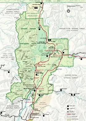 Mapa del Servicio de Parques Nacionales