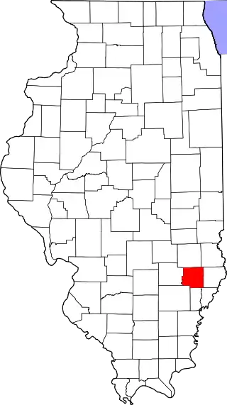 Mapa de Illinois con la ubicación del condado de Richland