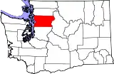Mapa de Washington con la ubicación del condado de Snohomish