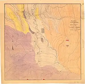 Mapa del asentamiento El Carmen de Viboral (1939)