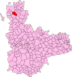 Extensión del municipio en la provincia