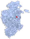 Situación del Valle de Oca en el mapa de Burgos