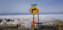 El Mar Glaciar Ártico tal como se ve desde la costanera de la ciudad de Barrow