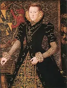 Margaret Audley, duquesa de Norfolk, 1562, compañera del retrato del duque, por Hans Eworth.