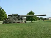 Coastal Defense Gun de 16 pulgadas en el US Army Ordnance Museum.