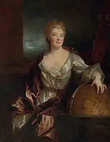 Retrato de la Marquise du Châtelet realizado por Largillière