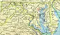 Mapa de Maryland y de sus 23 condados