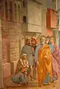 l'Ombre de saint Pierre... de  Masaccio.