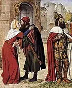 Maestro de Moulins: El encuentro en la Puerta de Oro, hacia 1488.
