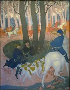 Segundo panel de La leyenda de Sn Hubert (1895-97)