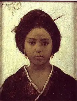 Gottlieb, Retrato de mujer japonesa, 1879