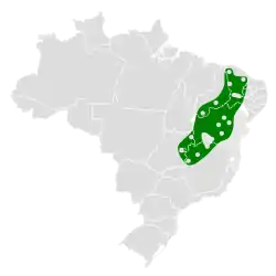 Distribución geográfica del picolezna grande.