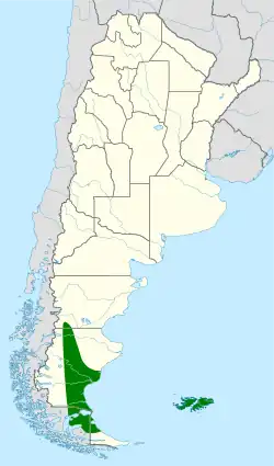 Distribución geográfica del yal cejiblanco.
