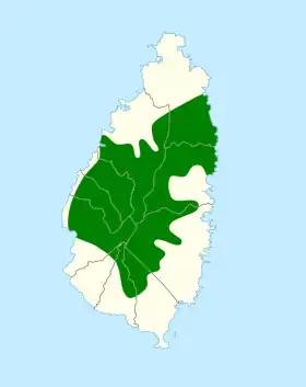 Distribución geográfica del semillero de Santa Lucía.