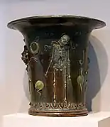 Copa con larva convivialis (c. siglo I a. C.-siglo I d.C.), Museos Estatales de Berlín