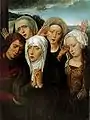 Hans Memling (Flamenco, 1435-1494) La Virgen en lamentación, San José y las pías mujeres de Galilea, 1485/90.