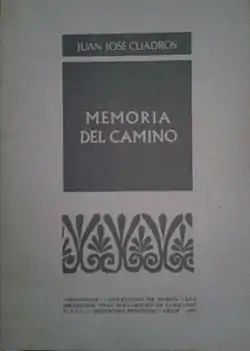 Portada del libro Memoria del camino (1975) Premio González de Lama 1974