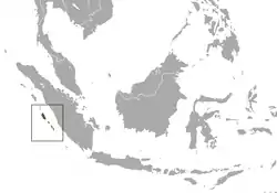 Distribución del langur de Mentawai.