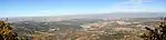 Una vista hacia el norte desde la cima de Har Meron en la Alta Galilea. Al fondo se ven partes del sur del Líbano.