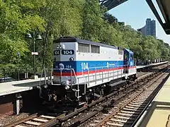 Locomotora entrando a Spuyten Duyvil