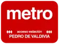 Letrero utilizado en los accesos a la estación hasta 1997.