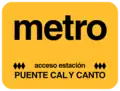 Letrero utilizado en los accesos a la estación hasta 1997.