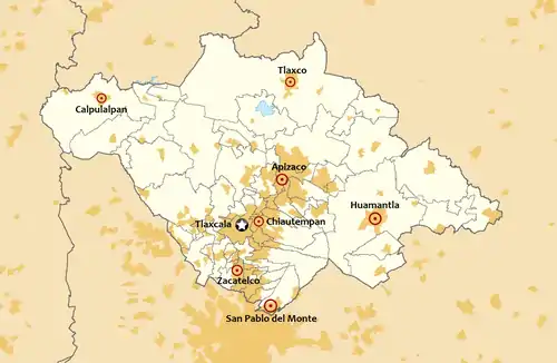 Localidades de Tlaxcala.