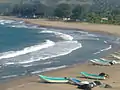 Foto tomada desde una cabaña , playa en Roca Partida, costa de oro, municipio de San Ándres Tuxtla Veracruz.