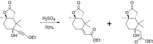 Parte de la síntesis de taxol utilizando el Meyer-Schuster rearrangement