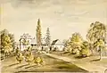 Vista de la Hacienda Damiejka hacia 1875.