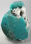 Gran cristal de amazonita de Konso (Etiopía) (tamaño:  16.4 x 11.9 x 8.0 cm)