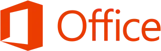 El logotipo de Office contiene un ícono de color rojo que representa un cuadro estilizado, con la palabra Office en color rojo