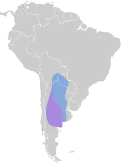 Distribución geográfica de la monterita de collar.