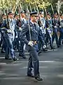 Militares del Ejército del Aire en el desfile de la Fiesta Nacional de España.