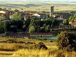 Vista de Mingorría desde la vía del ferrocarril