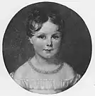 Retrato de Ada Byron a los cuatro años, que ella envió a su padre Lord Byron.