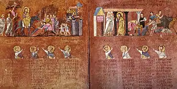 Miniuatura del Codex Purpureus Rossanensis