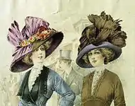 Modelos franceses de sombreros, 1911.