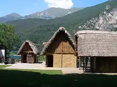 Palafitos de los Alpes.