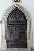 Puerta de estilo barroco en Alsacia (Francia)