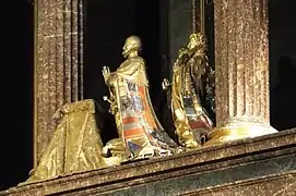 Grupo de orantes de Felipe II en el Escorial, de Pompeyo Leoni.