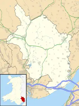 Caldicot ubicada en Monmouthshire