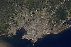 Imagen satelital de Montevideo