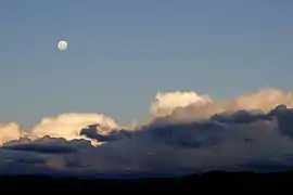 La Luna y cúmulos.